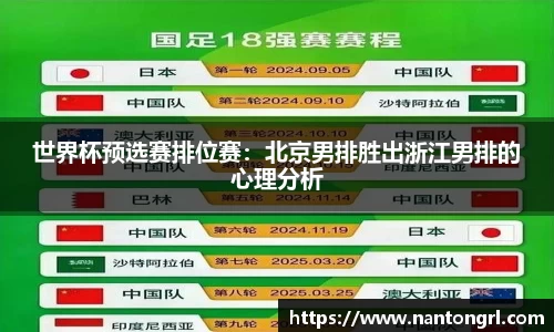 世界杯预选赛排位赛：北京男排胜出浙江男排的心理分析